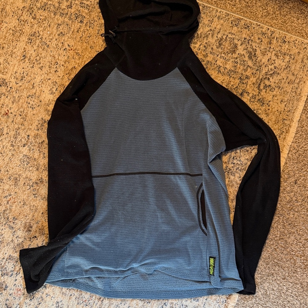 Melanzana Blue Textured Hoodie